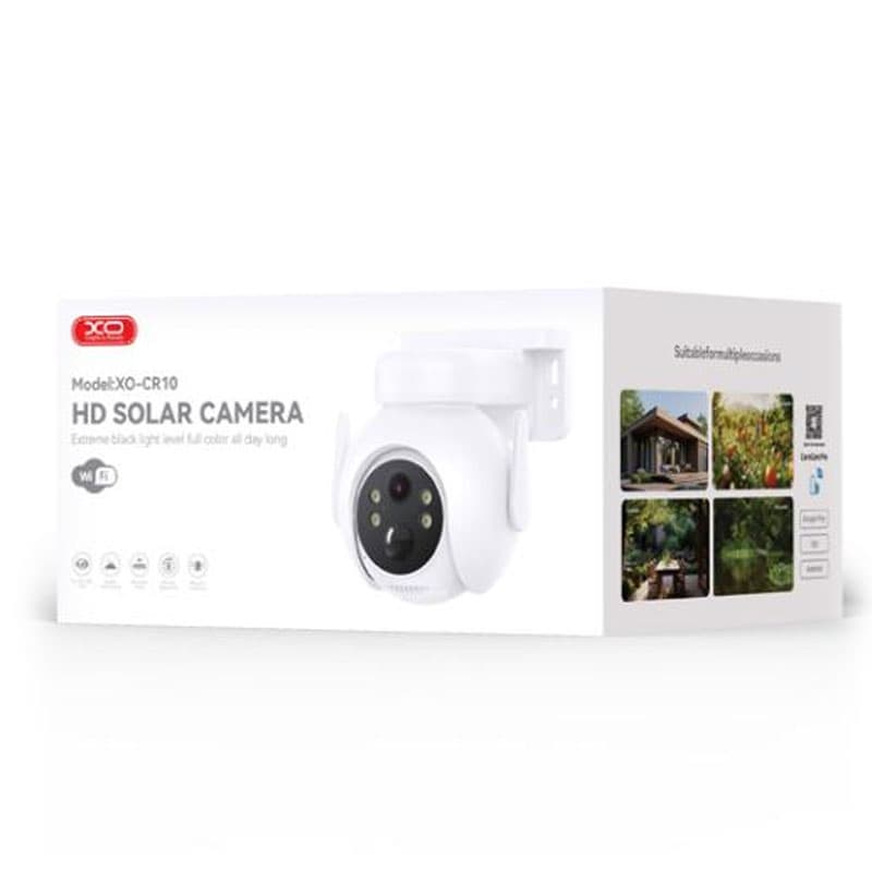XO (CR10) - Camera Video, exterior, cu Panou Solar, 300W, 7800mAh, NightVision, InfraRed, White 1
