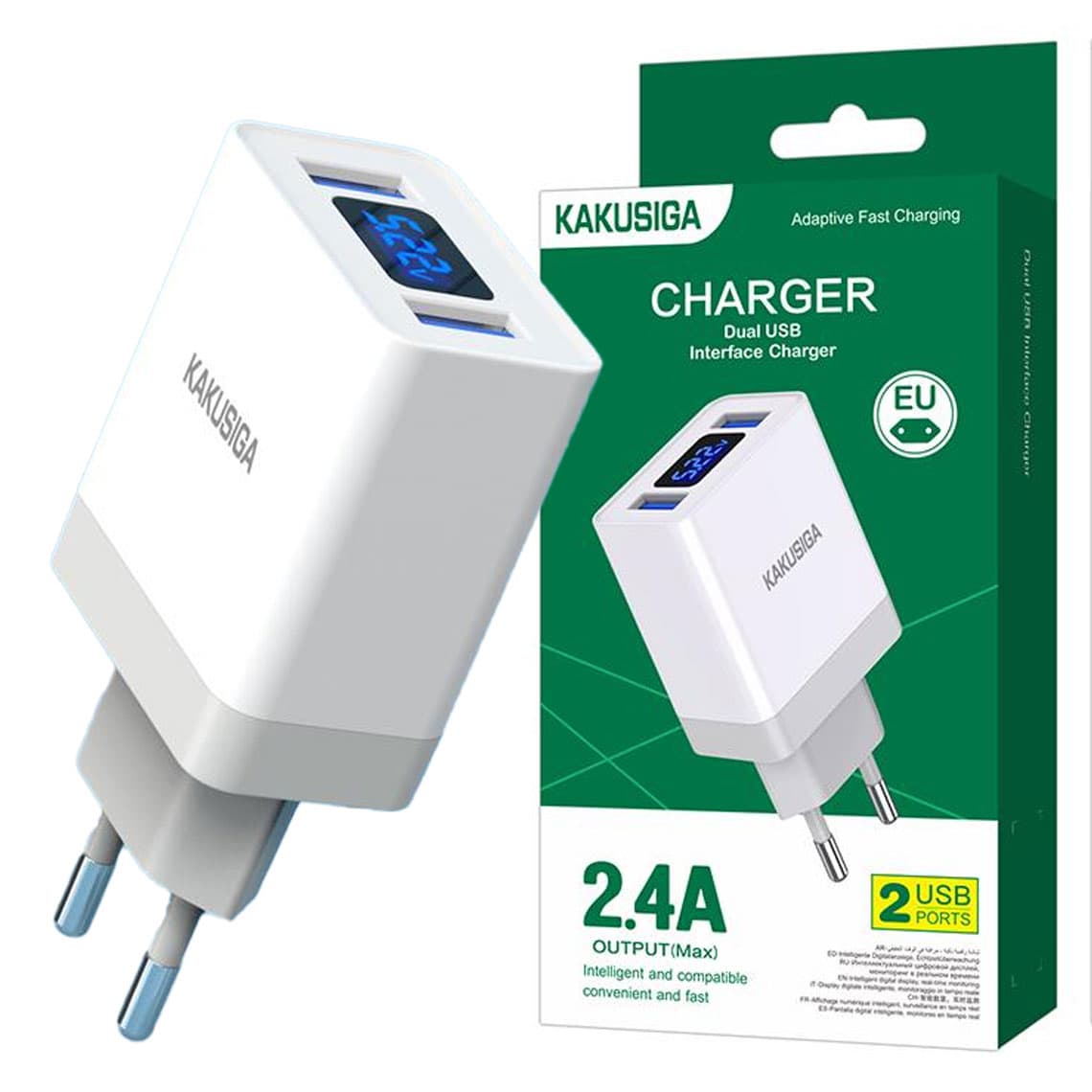 Kaku (KSC-756) - Incarcator Retea, 18W, 2.4A, 1xUSB-A, QC 3.0, Power LED, White 1