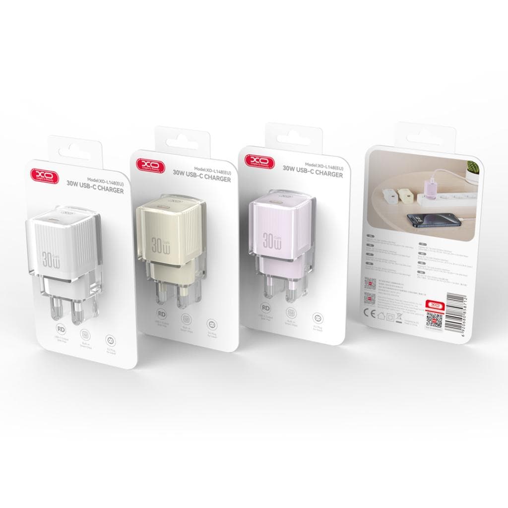 XO (L148) - Incarcator Retea, 18W, 5V, 3A, 1xUSB-C, Purple 1