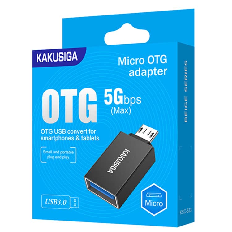 Kaku (KSC-533) - Adaptor OTG Transfer, USB-A la MicroUSB, Black 1