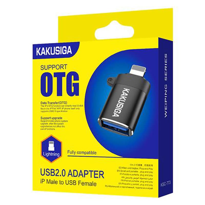 Kaku (KSC-773) - Adaptor OTG Transfer, USB-A la Lightning, Black 1