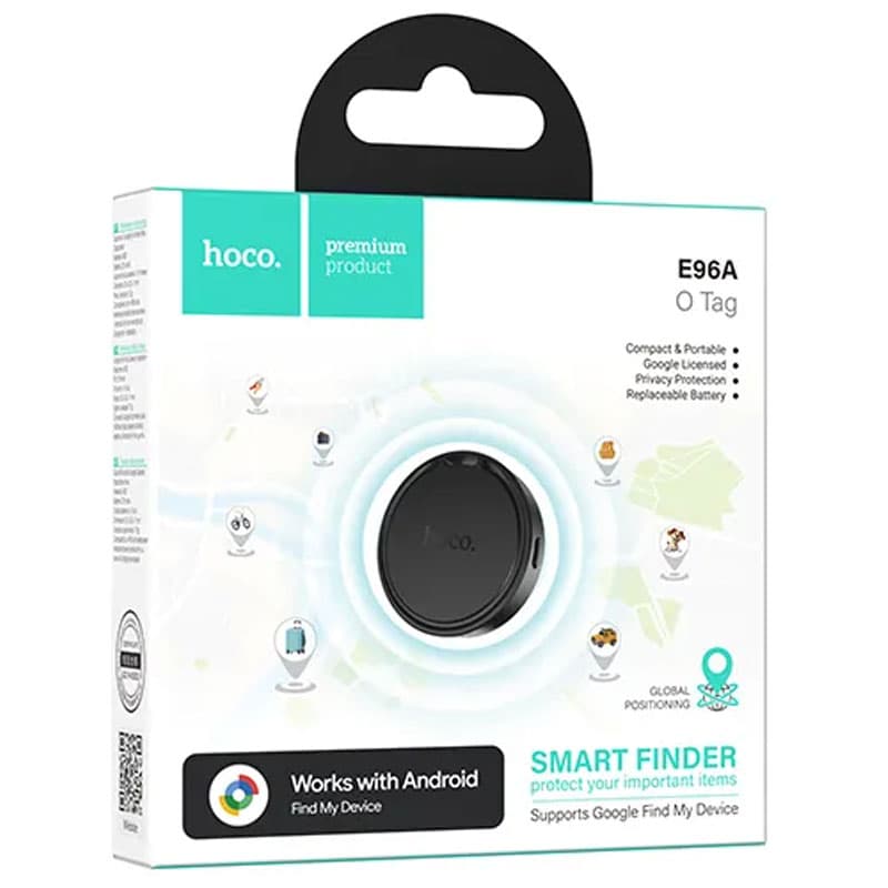 Hoco (E96A) - Dispozitiv tiP AirTAG, anti-pierdere, Android - functie FindMy, White 1