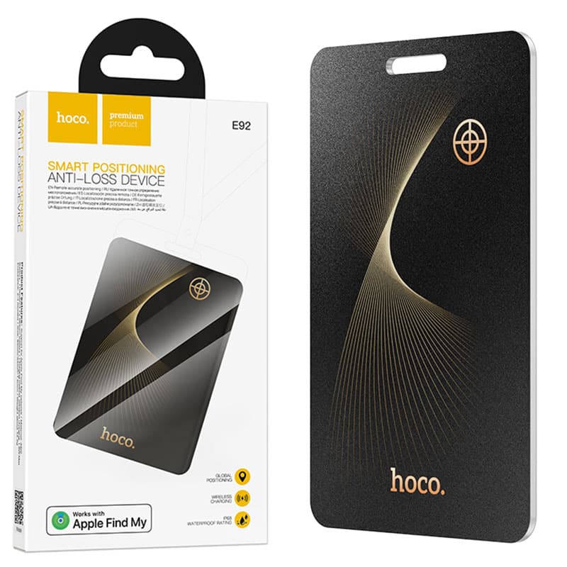 Hoco (E92) - Dispozitiv tiP AirTag, Apple Find My, certificat MFi, BLACK 1