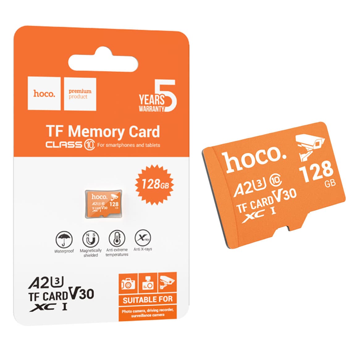 Hoco (TF7) - Card Memorie 128GB, microSD, High Speed, Clasa U3/V30, A2 1
