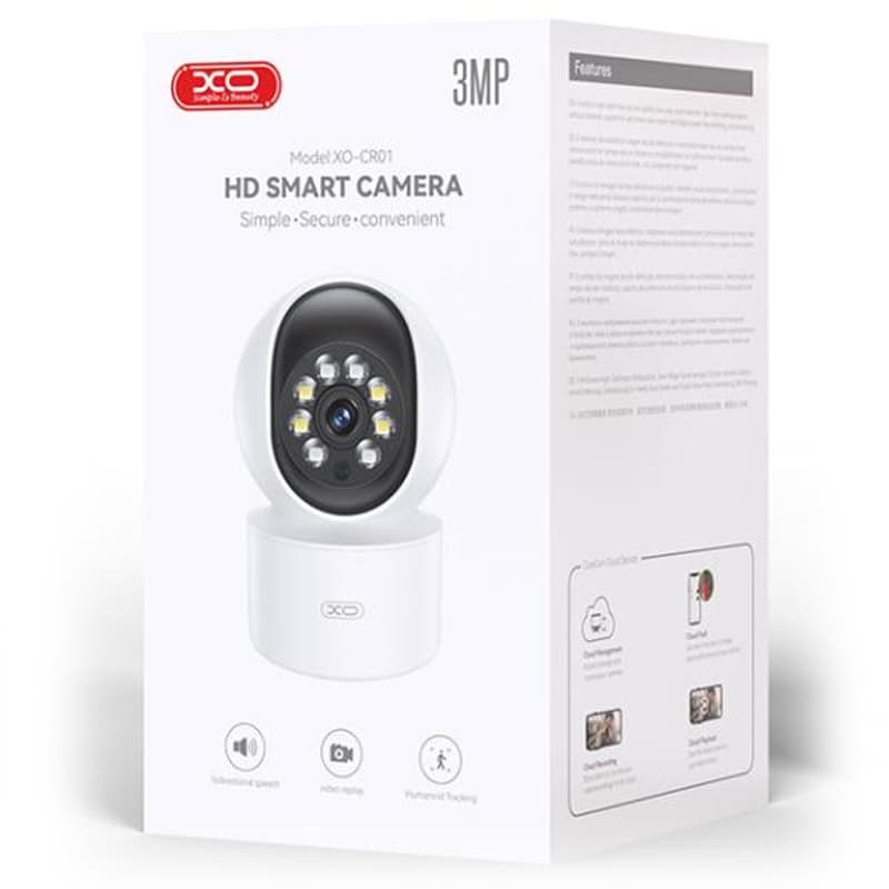 XO (CR01) - Camera Video, interior, 300W, NightVision, InfraRed, Smart Treasure, White 1