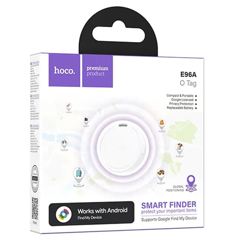 Hoco (E96A) - Dispozitiv tiP AirTAG, Anti-Pierdere, Compatibil functie FindMy, White 1