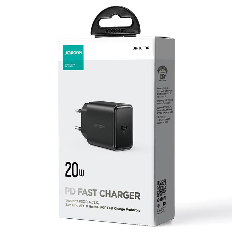 Joyroom (JR-TCF06) - Incarcator Retea, 20W, 1xUSB-C, PD, Black 1