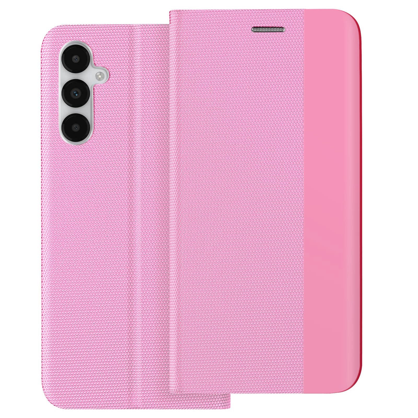 Husa Flip Sense » Samsung A72, Magnetic Shell, Eco-Leather, Dark Pink