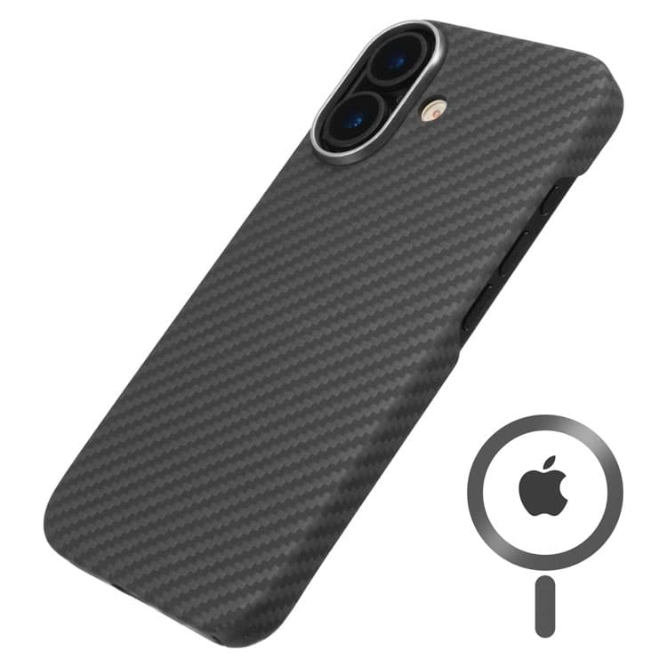 Husa Kevlar » iPhone 17, Carbon UltraThin, Aramid Fiber, cu MagSafe, Black 1