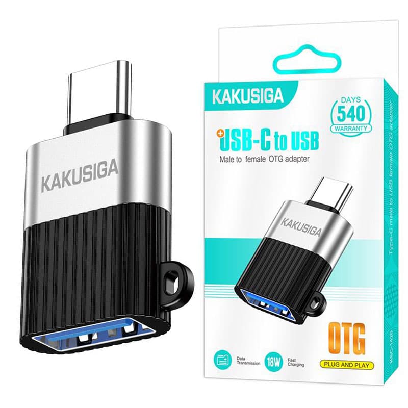 Kaku (KSC-1420) - Adaptor OTG Transfer/Incarcare, USB-C la USB-A, Fast, Grey 1