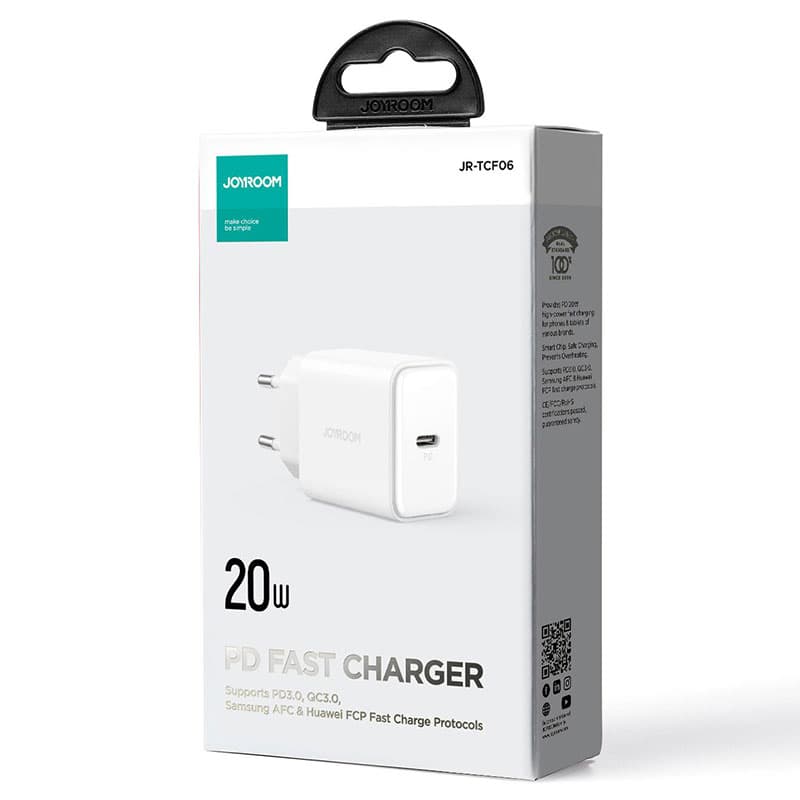 Joyroom (JR-TCF06) - Incarcator Retea, 20W, 1xUSB-C, PD, White 1