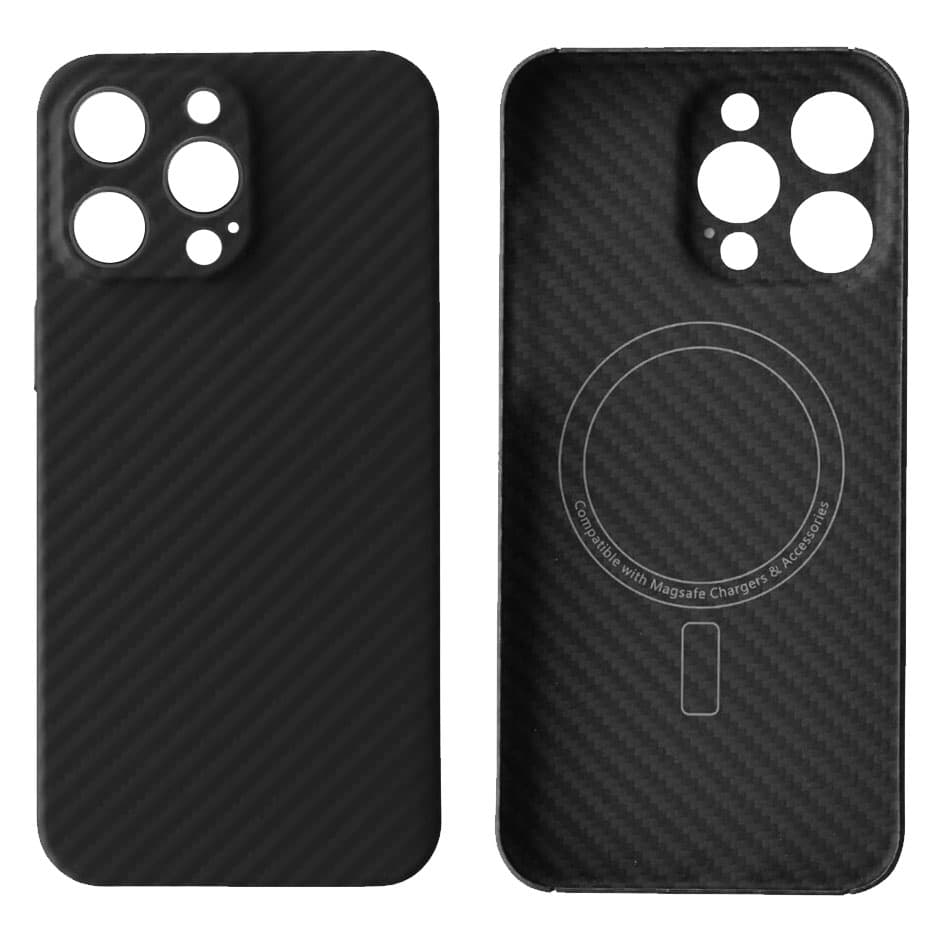 Husa Kevlar » iPhone 15, Aramid Fiber, MagSafe UltraThin, Black [M] 1