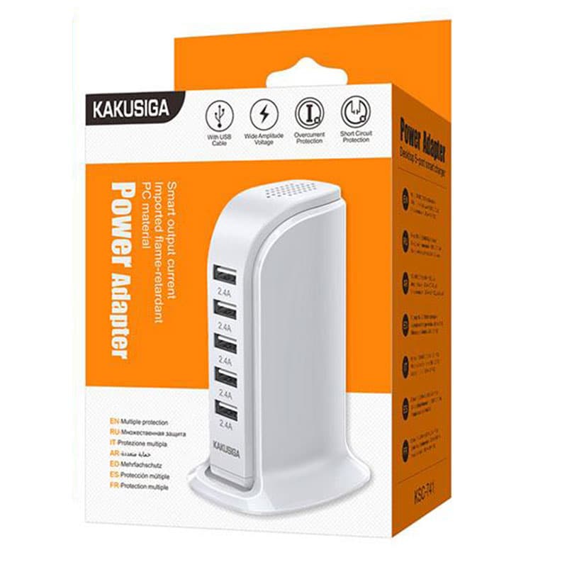Kaku (KSC-741) - DesktOppo Hub MultiPhoneort 5 x USB-A, White 1