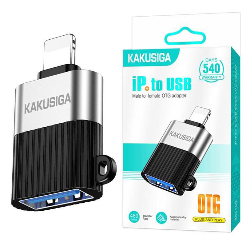 Kaku (KSC-1422) - Adaptor OTG Transfer, Lightning la USB-A, Grey 1