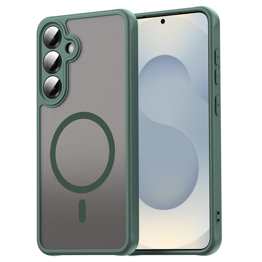 Husa MagFrost Pro » Samsung Galaxy S25 Plus - Matte MagSafe, Frosted, frame Deep Green 1