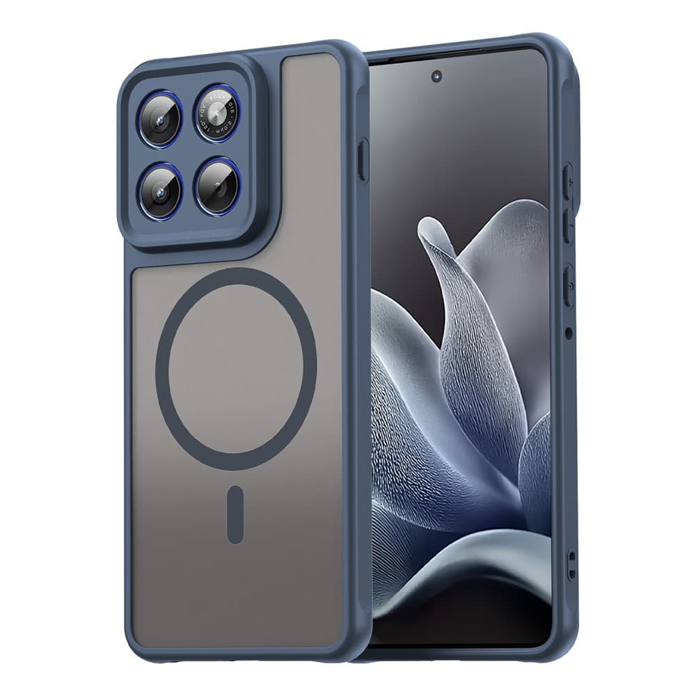Husa MagFrost Pro » Motorola Edge 70, Matte MagSafe, Frosted frame, Blue 1