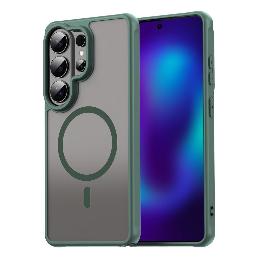 Husa MagFrost Pro » Samsung S26 Ultra, Matte MagSafe, Frosted frame, Green 1
