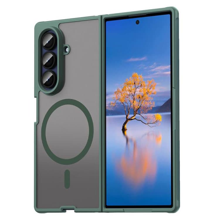 Husa MagFrost Pro » Samsung Galaxy Z FOLD 7 - Matte MagSafe, Frosted, frame Deep Green 1