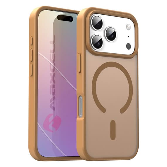 Husa MagFrost Pro » iPhone 17 Pro Max, Matte MagSafe, Frosted frame, Gold 1