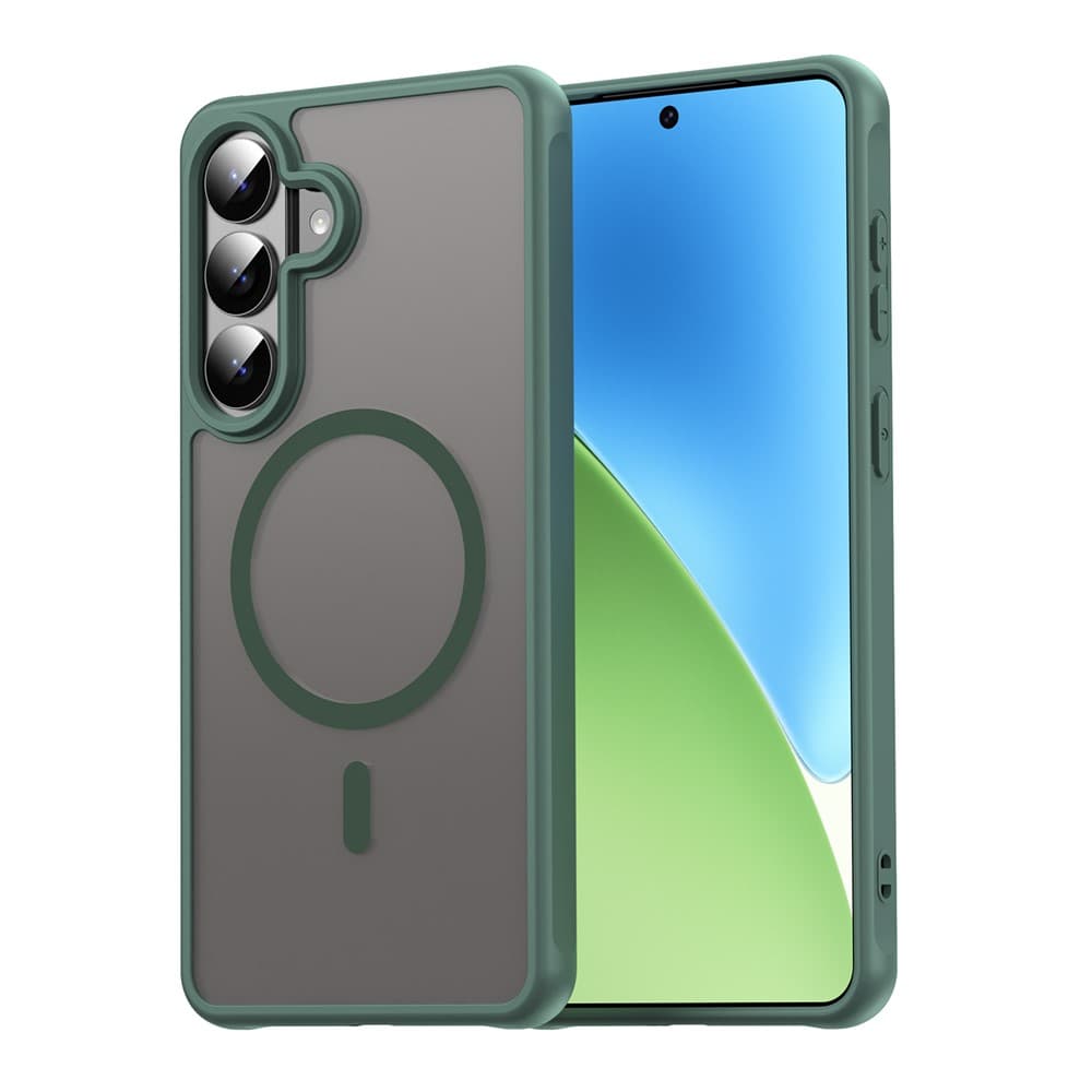 Husa MagFrost Pro » Samsung S26 Plus, Matte MagSafe, Frosted frame, Green 1
