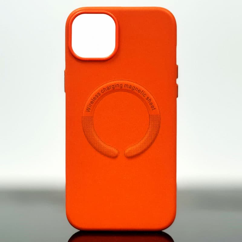 Husa Kraft » iPhone 15 Pro Max, cu MagSafe, Eco-Leather, Orange 1
