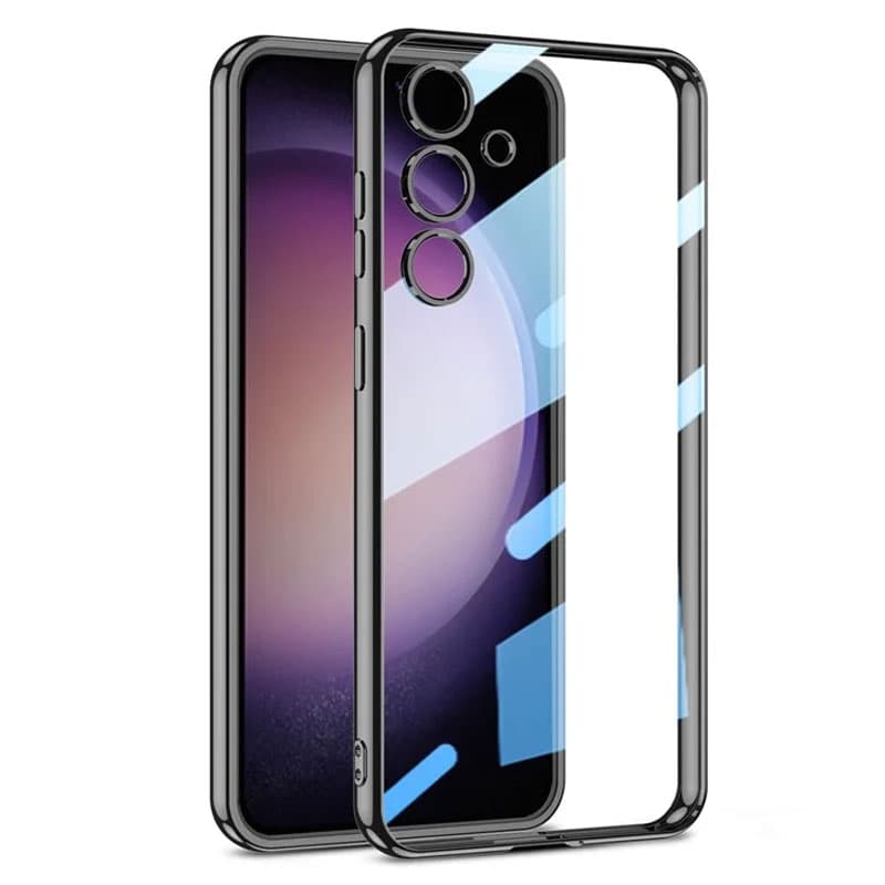 Husa Plating » Samsung S21 Plus - silicon Slim, Clear, Black