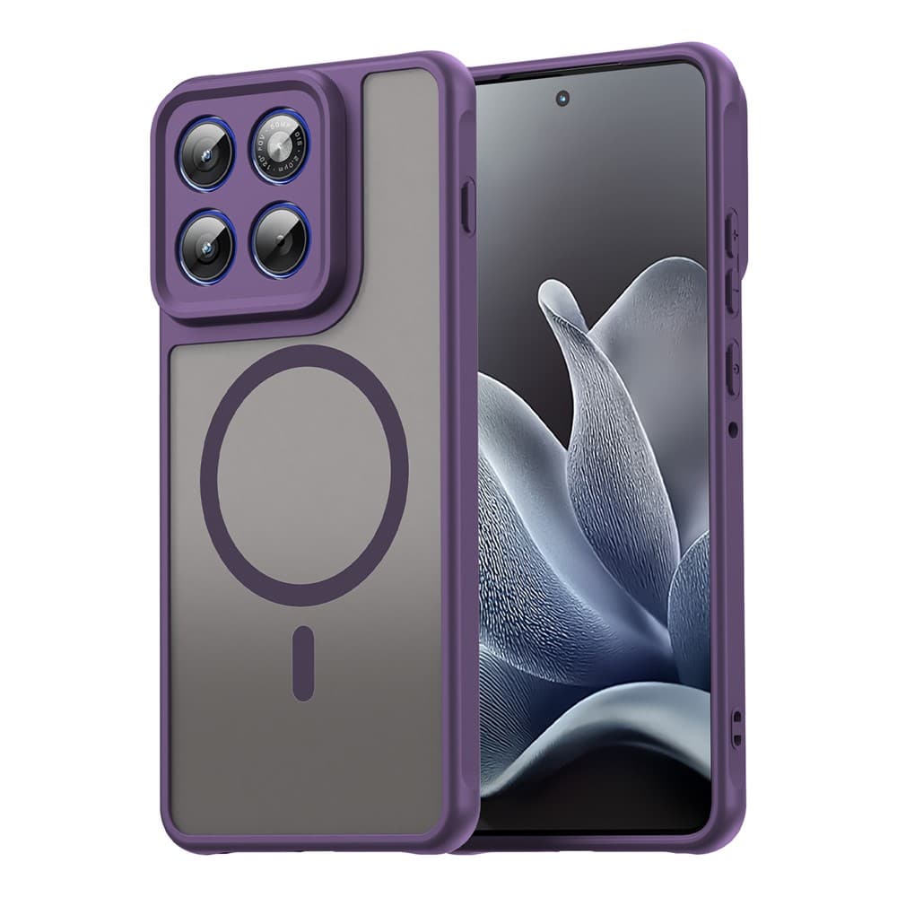 Husa MagFrost Pro » Motorola Edge 70, Matte MagSafe, Frosted frame, Purple 1