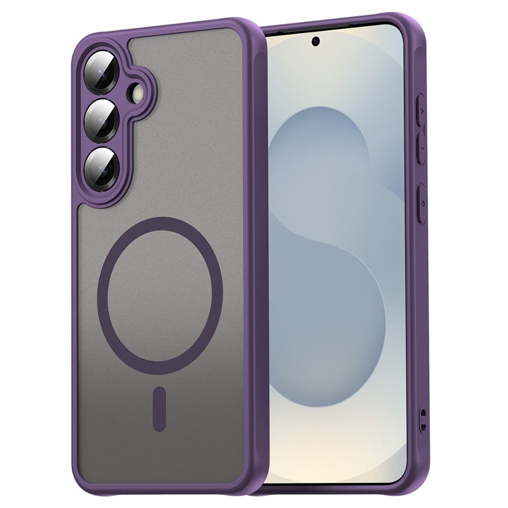 Husa MagFrost Pro » Samsung Galaxy S25 Plus - Matte MagSafe, Frosted, frame Purple 1