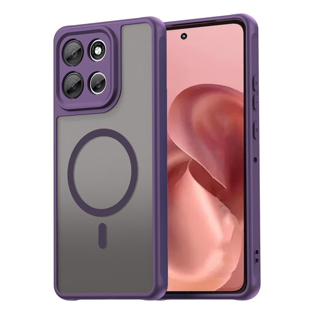 Husa MagFrost Pro » Motorola Moto G86, Matte MagSafe, Frosted frame, Purple 1