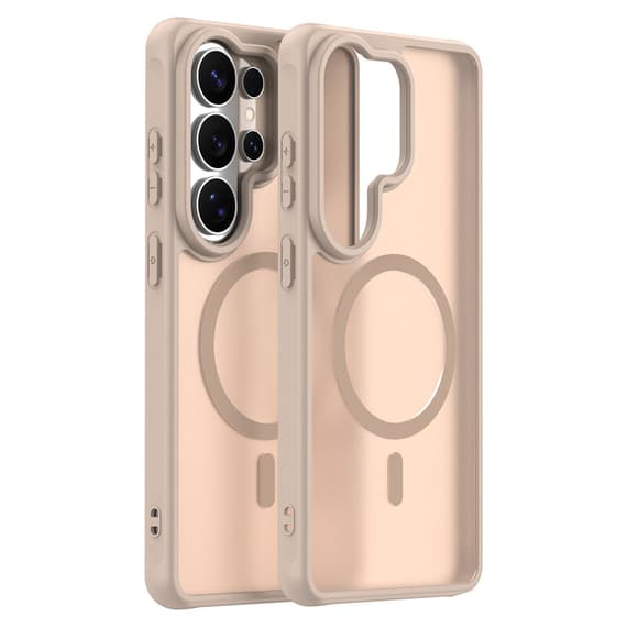 Husa MagFrost Pro » Samsung S26 Ultra, Matte MagSafe, Frosted frame, Gold 1