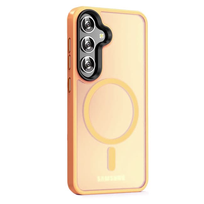 Husa MagFrost » Samsung S25 Plus, MagCase, Matte, Grey/Gold 1