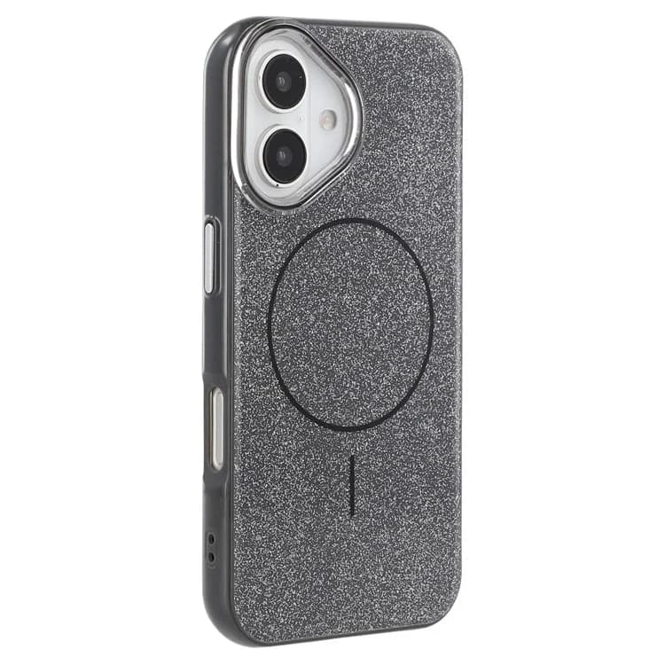 Husa Mag Glitter » iPhone 16 Plus, MagCase, PC, Shinny, Black 1
