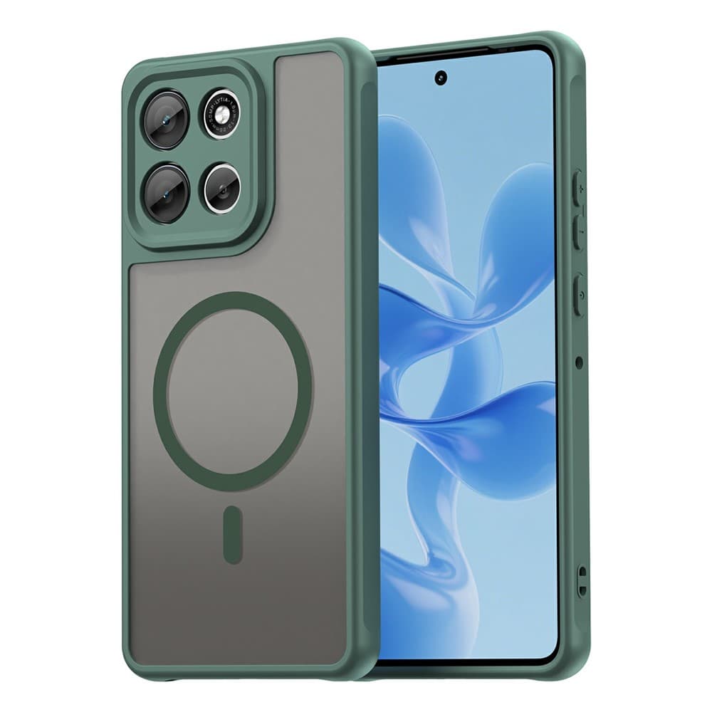 Husa MagFrost Pro » Motorola Moto G86, Matte MagSafe, Frosted frame, Green 1