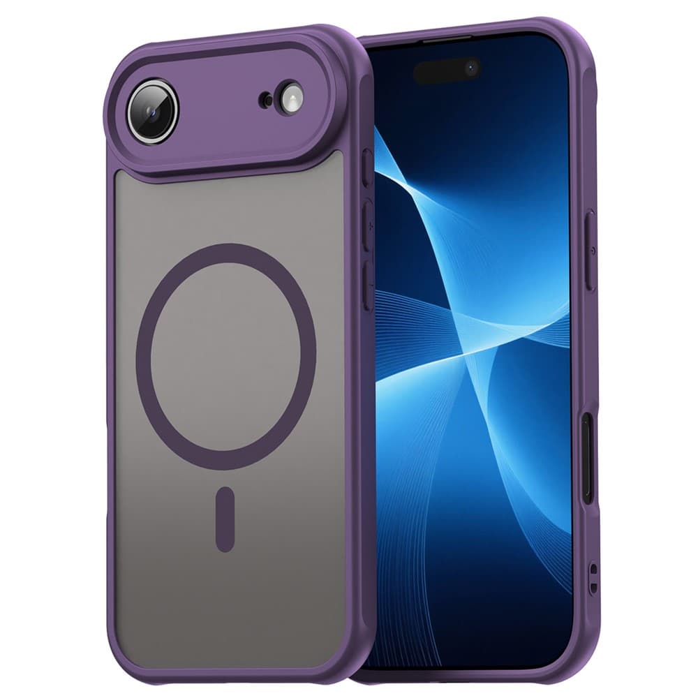Husa MagFrost Pro » iPhone 17 Air - Matte MagSafe, Frosted, frame Purple 1