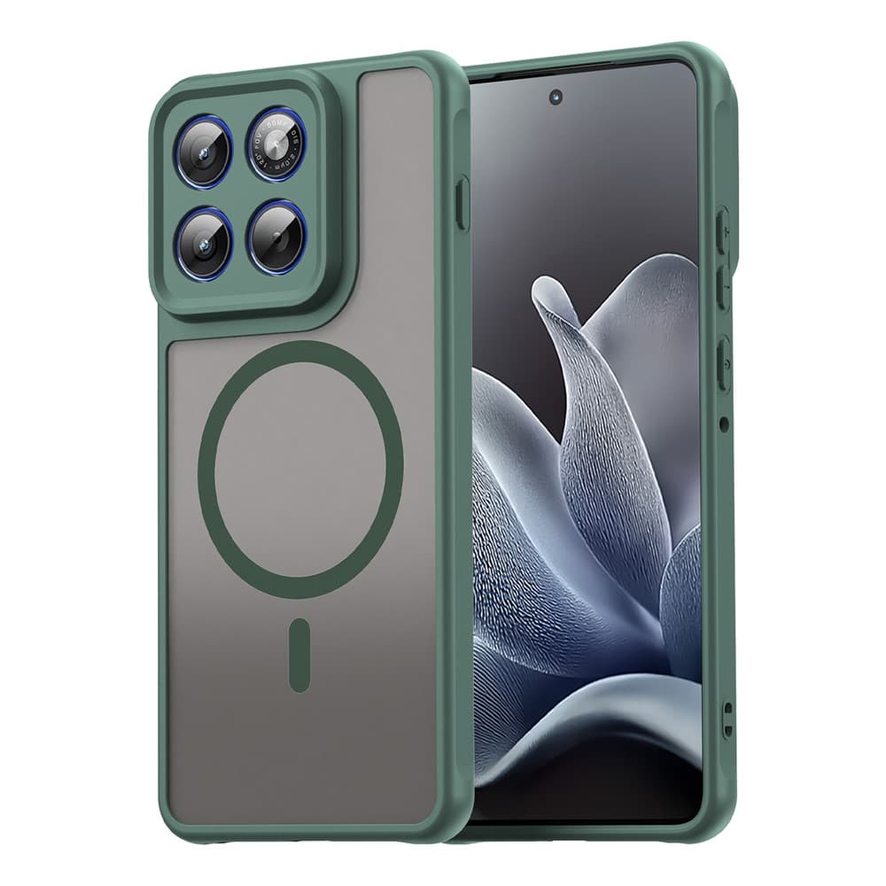 Husa MagFrost Pro » Motorola Edge 70, Matte MagSafe, Frosted frame, Green 1