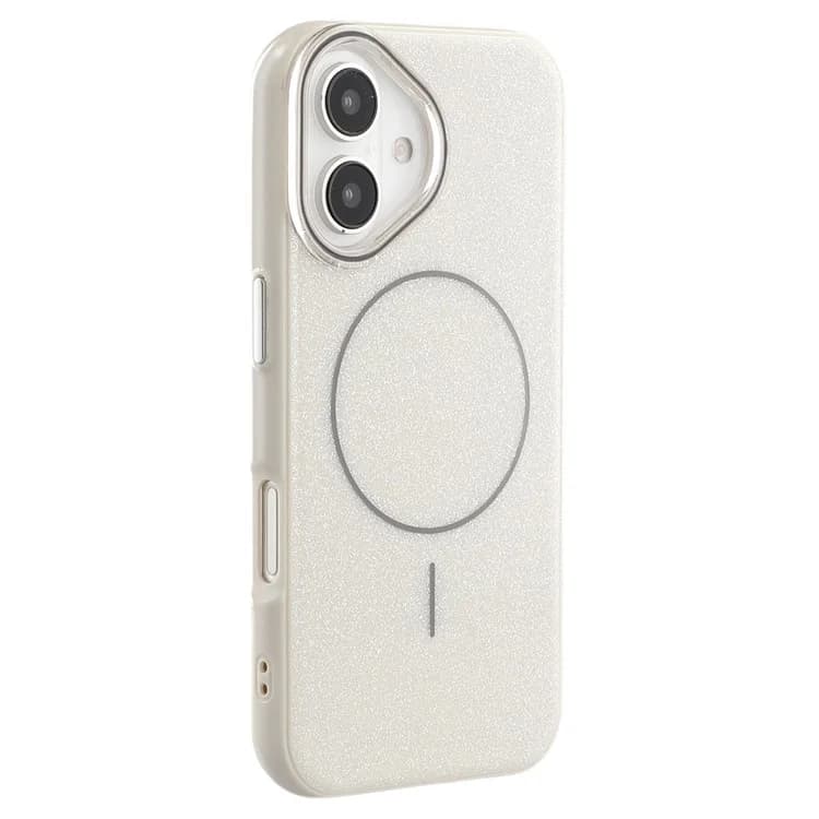 Husa Mag Glitter » iPhone 16e, MagCase, PC, Shinny, White 1