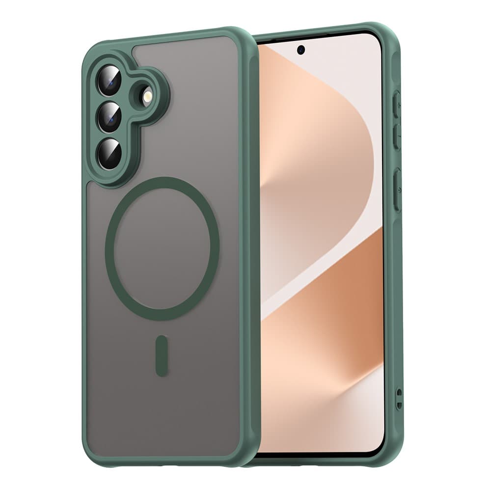 Husa MagFrost Pro » Samsung A37, Matte MagSafe, Frosted frame, Green 1