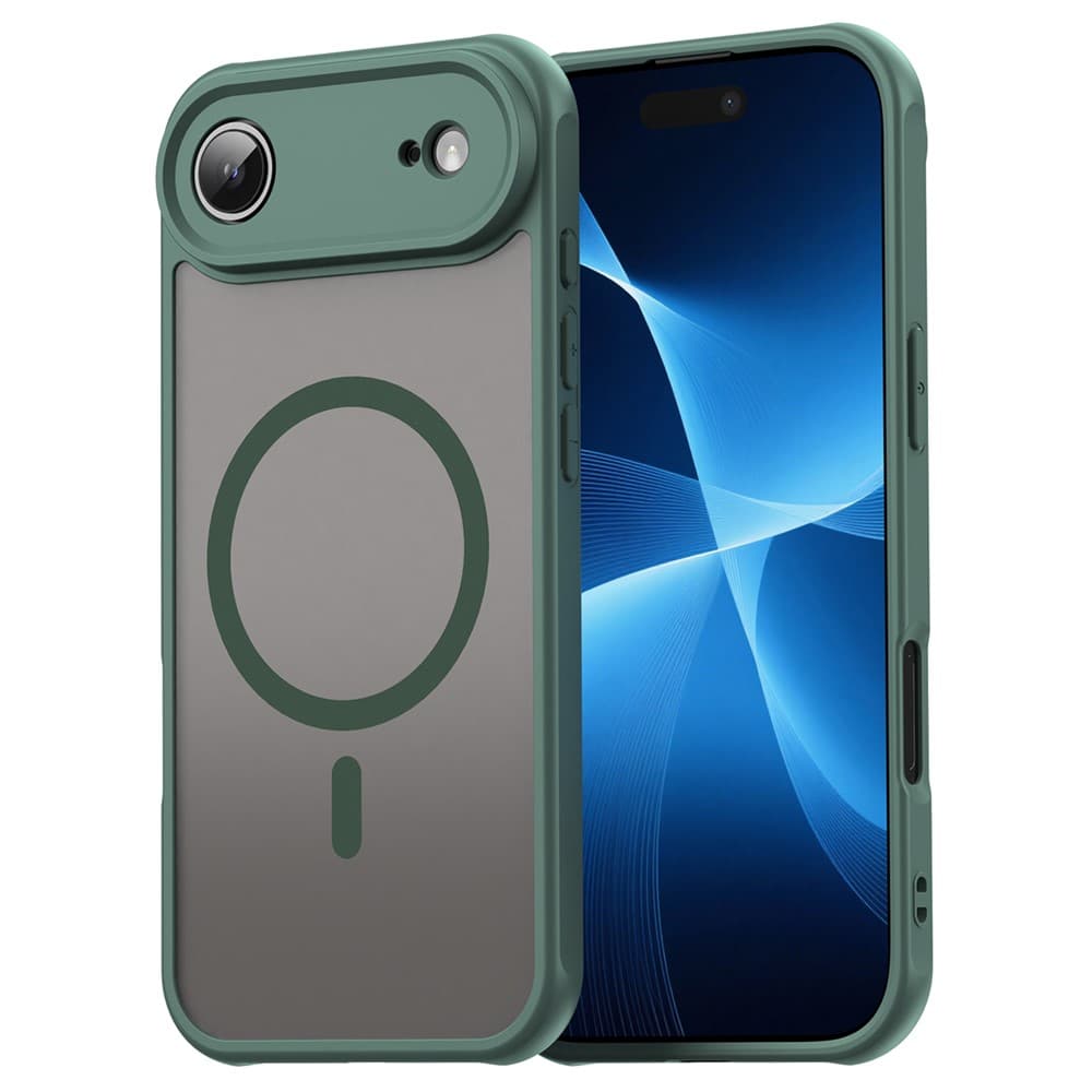 Husa MagFrost Pro » iPhone 17 Air - Matte MagSafe, Frosted, frame Deep Green 1