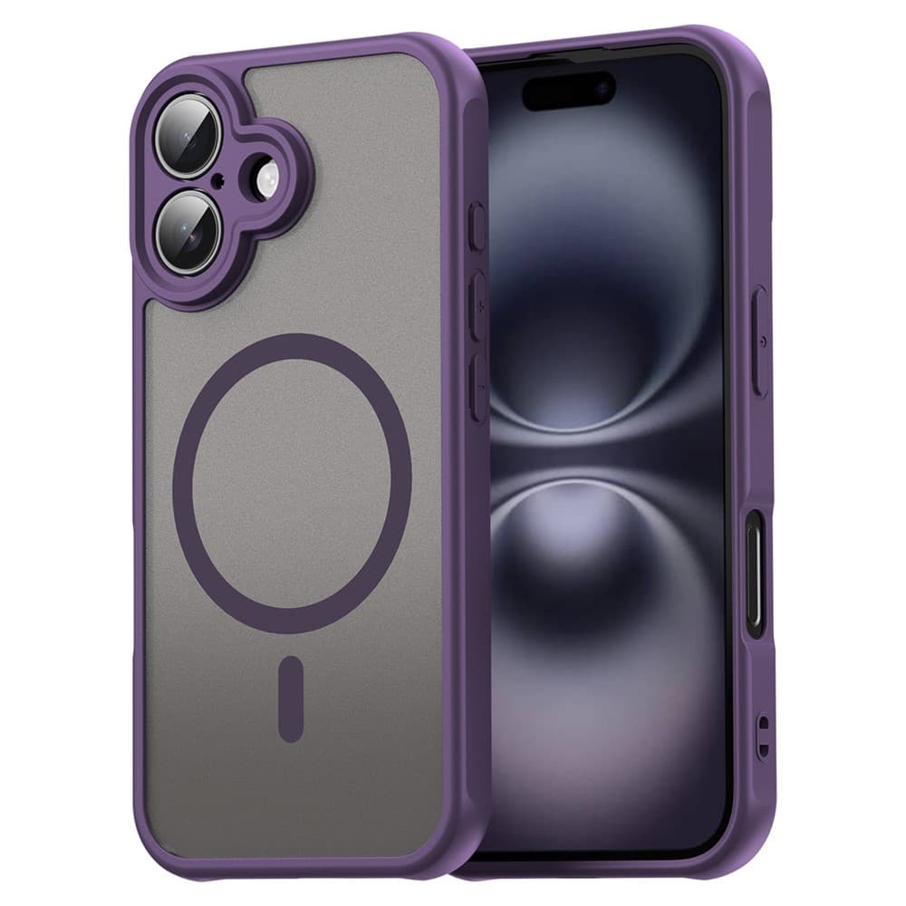 Husa MagFrost » iPhone 16 Plus, MagCase, Matte, Grey/Purple 1