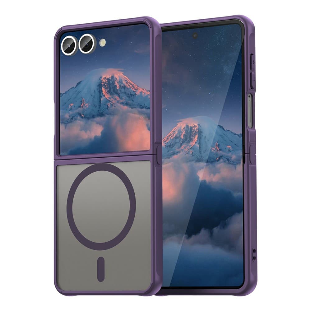 Husa MagFrost Pro » Samsung Galaxy Z Flip 7 - Matte MagSafe, Frosted, frame Purple 1