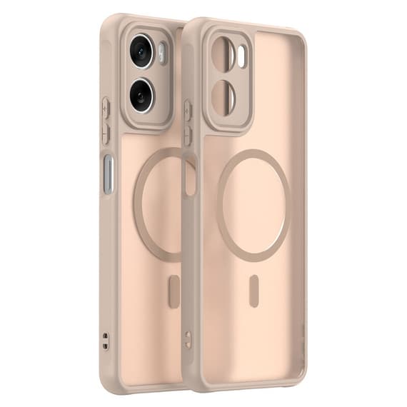 Husa MagFrost Pro » Motorola Moto G06, Matte MagSafe, Frosted frame, Gold 1