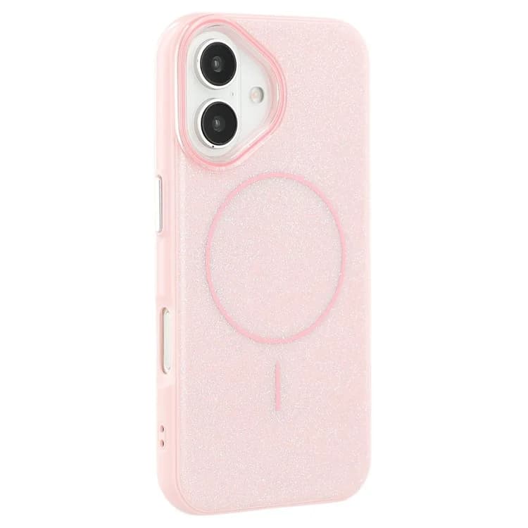 Husa Mag Glitter » iPhone 16e, MagCase, PC, Shinny, Pink 1
