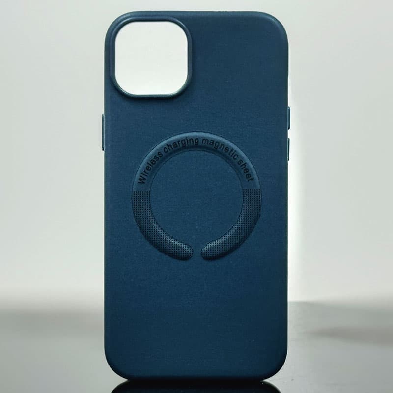 Husa Kraft » iPhone 15 Plus, MagCase, Eco-Leather, Navy Blue 1