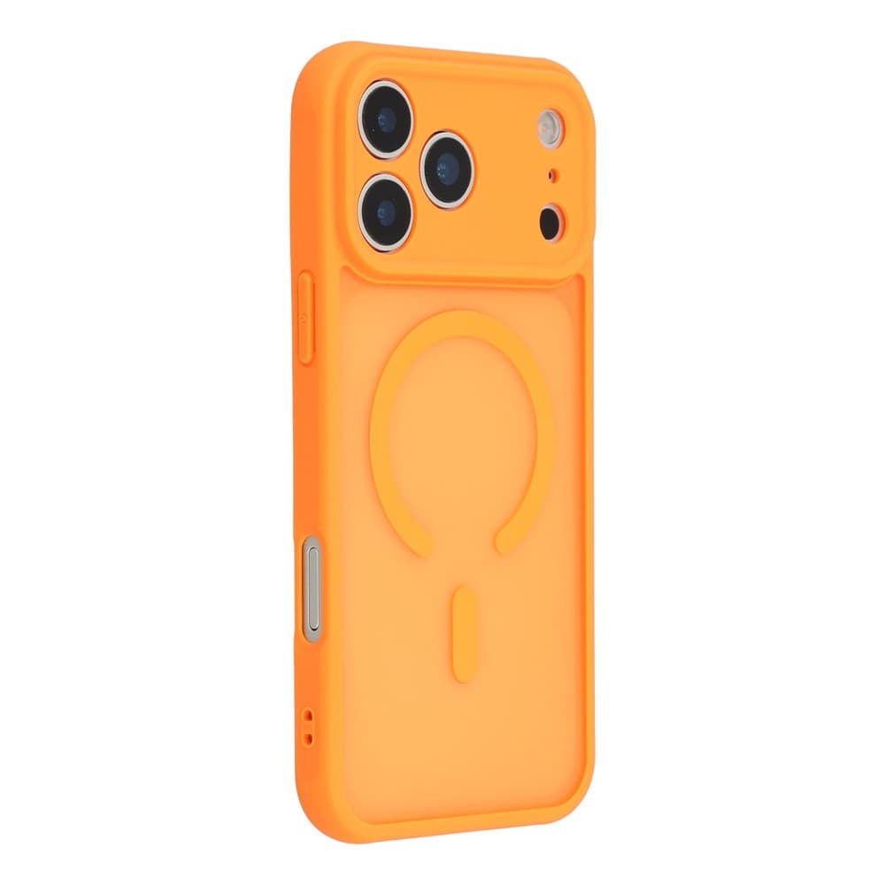 Husa MagFrost Pro » iPhone 17 Pro Max - Matte MagSafe, Frosted, frame Orange 1