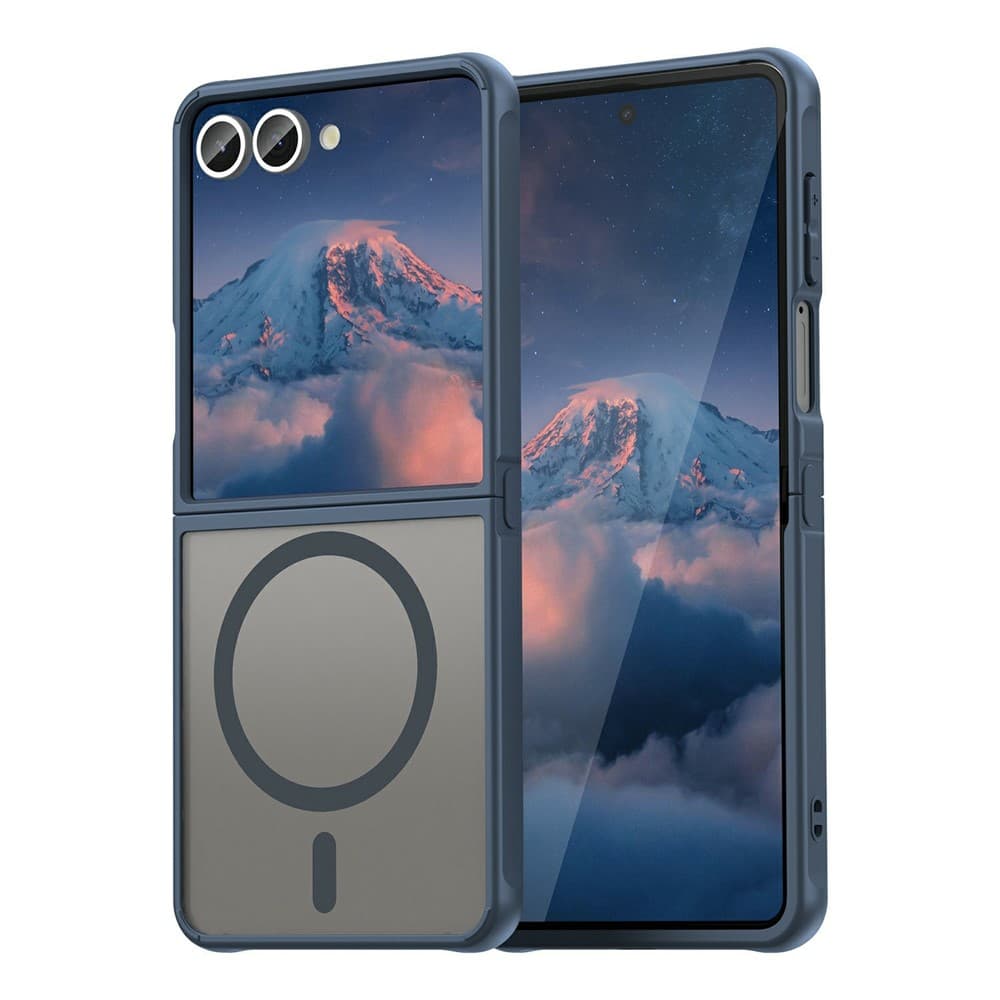 Husa MagFrost Pro » Samsung Galaxy Z Flip 7 - Matte MagSafe, Frosted, frame Navy Blue 1