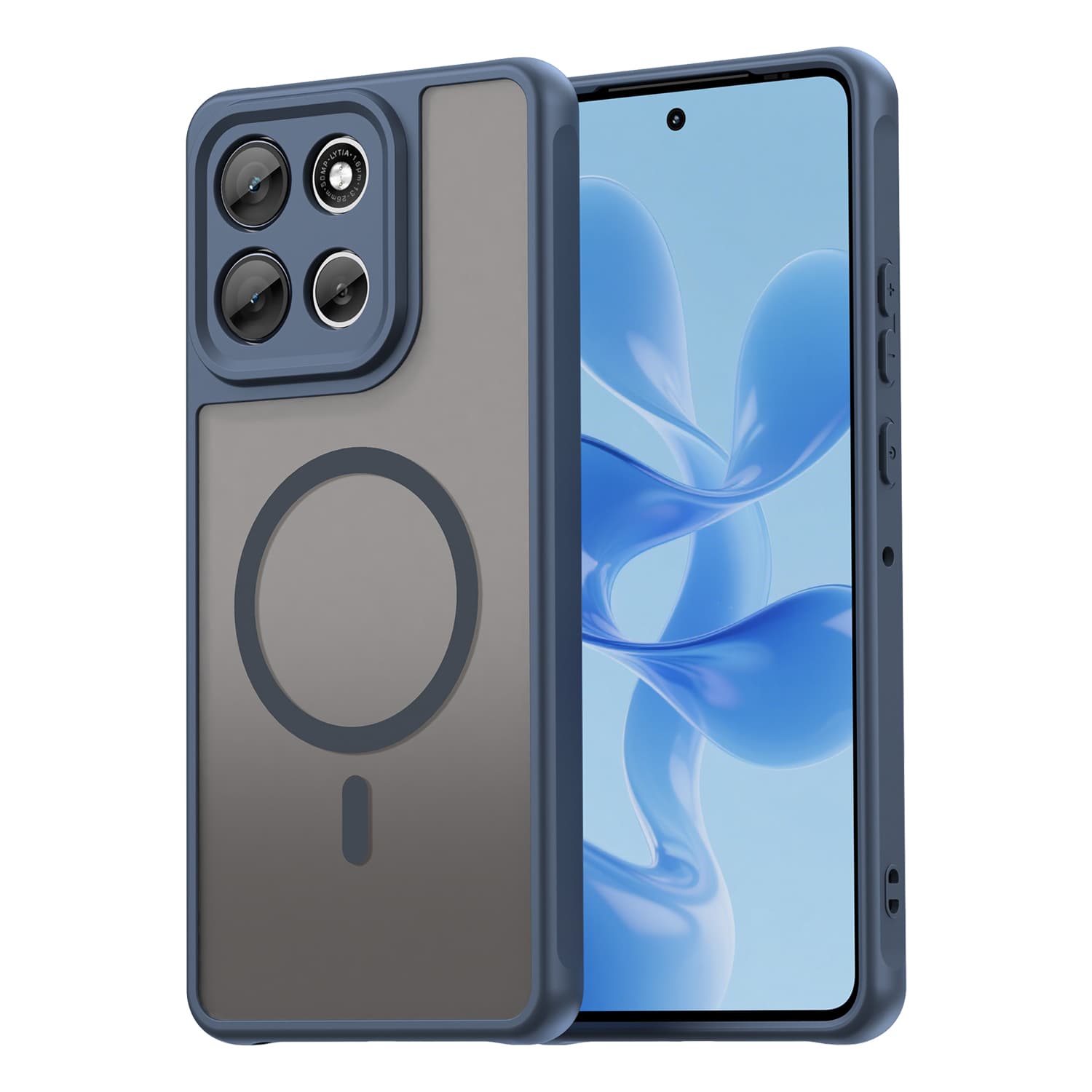 Husa MagFrost Pro » Motorola Moto G86, Matte MagSafe, Frosted frame, Blue 1