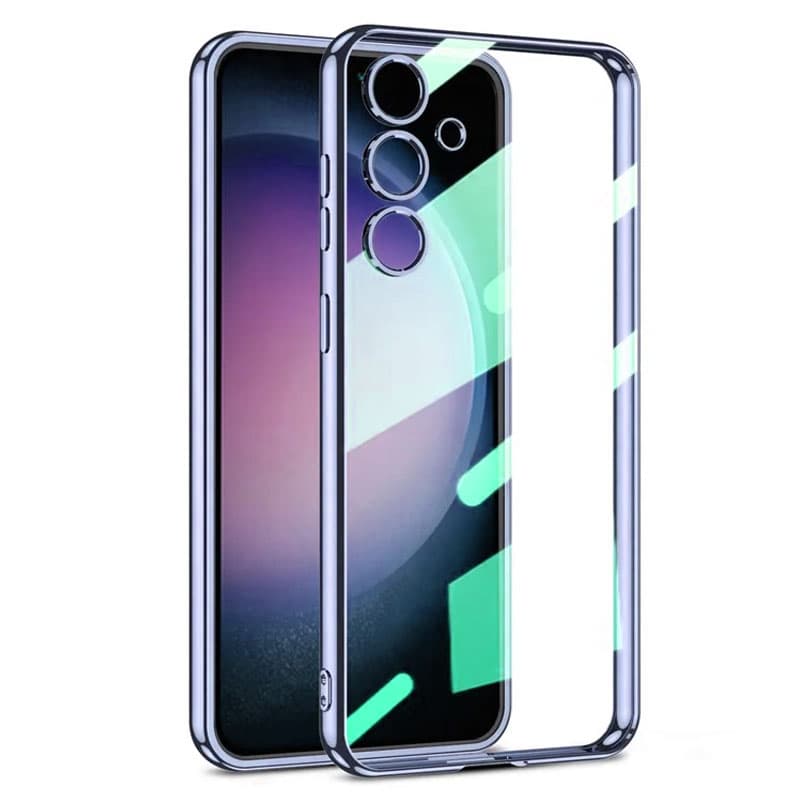 Husa Plating » Samsung S21 Plus - silicon Slim, Clear, Blue