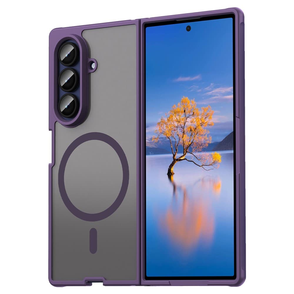 Husa MagFrost Pro » Samsung Galaxy Z FOLD 7 - Matte MagSafe, Frosted, frame Purple 1