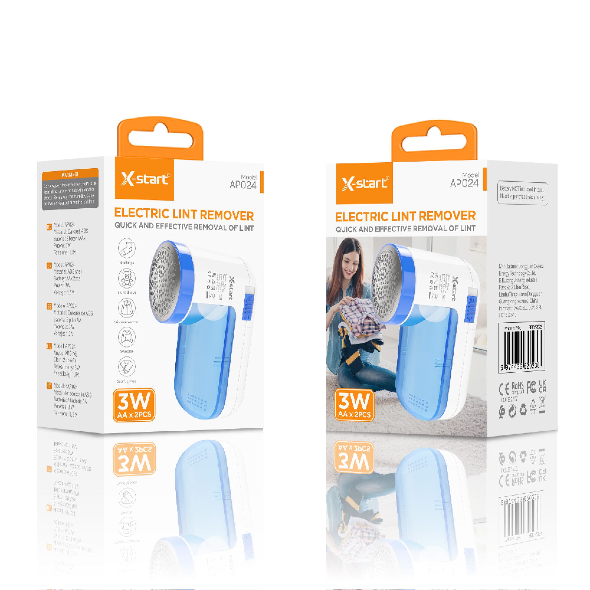 X-Start (AP024) - Aparat de curatat scame, 6 lame, White 1