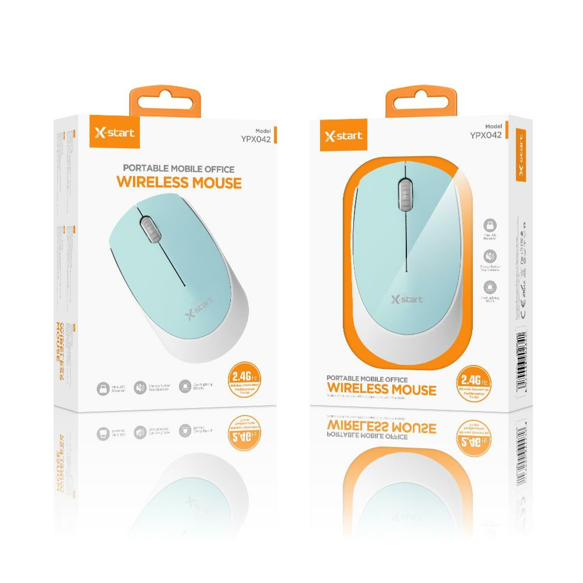 X-Start (YPX042) - Mouse-uri, 1.000 DPI, conexiune 2.4G, OneSignal, Light Blue 1